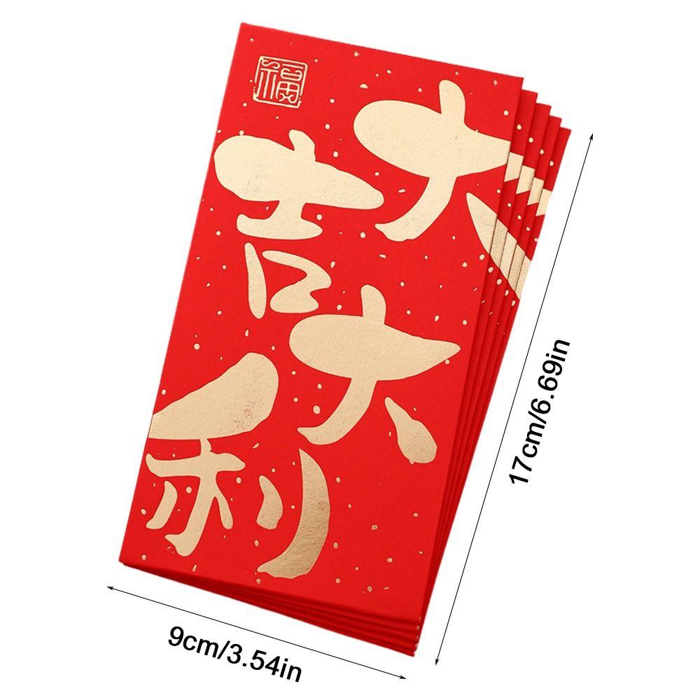 10 Pieces Chinese Style Red Packets 17*9cm Cash Gift Envelopes Red Envelopes  Festival Celebration