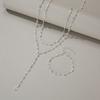 Gold/Silver Y-Shaped Necklace Hollow Heart Long Chain Bohemian Clavicle Chain