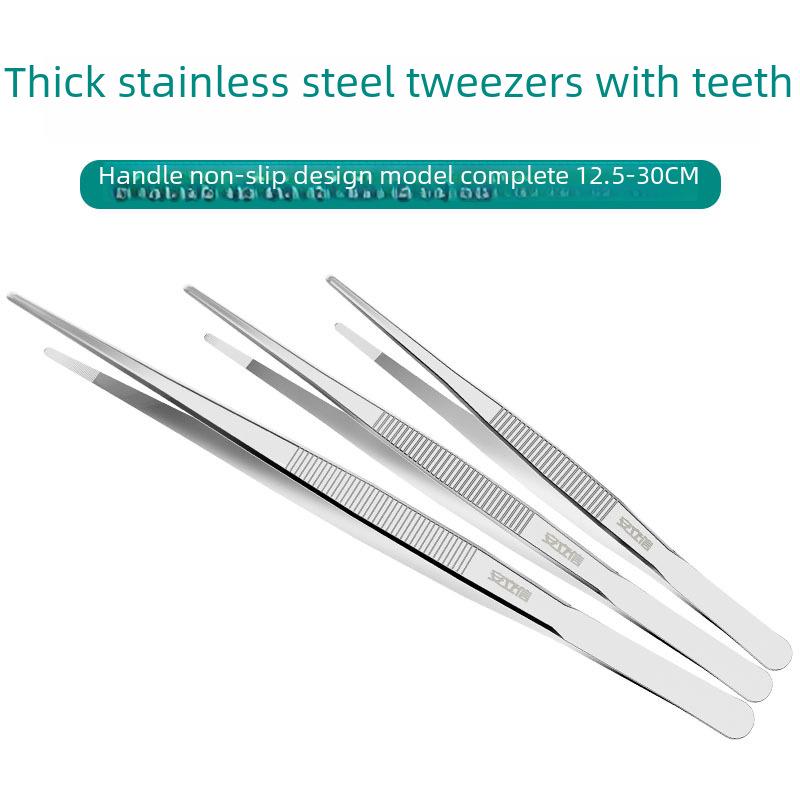 25 см пинцет для укладки волос из нержавеющей стали 304 с круглыми зубцами и нескользящей конструкцией