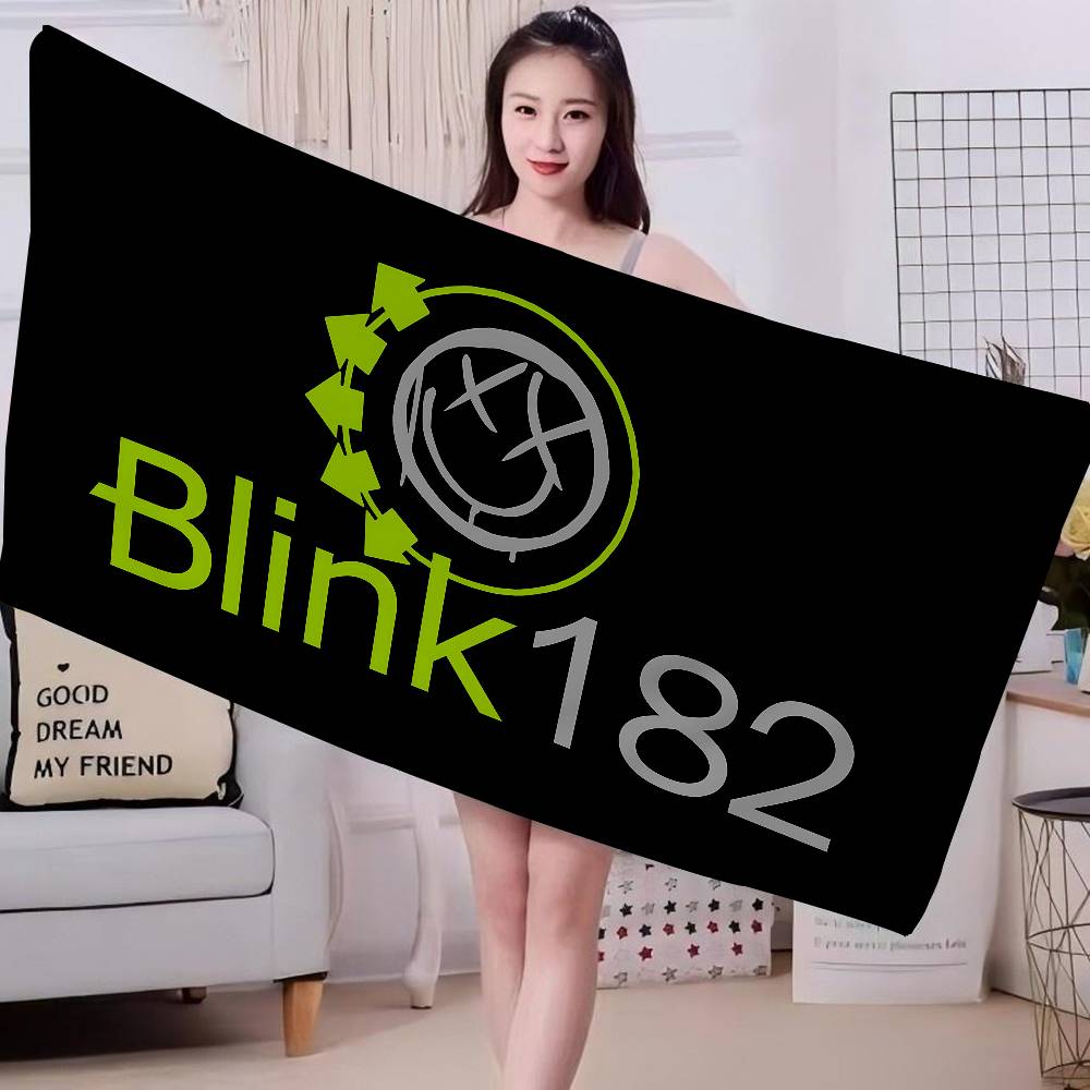 Известная панк-группа BLINK-182 Микрофибровое пляжное полотенце Впитывающее Быстросохнущее Мягкое Полотенце для йоги, плавания, курорта, альпинизма