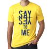 Мужская винтажная футболка Футболка с рисунком Say Yes to ME Yellow