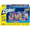 Контейнеры Ziploc, 9 типов, 24 штуки, пластик