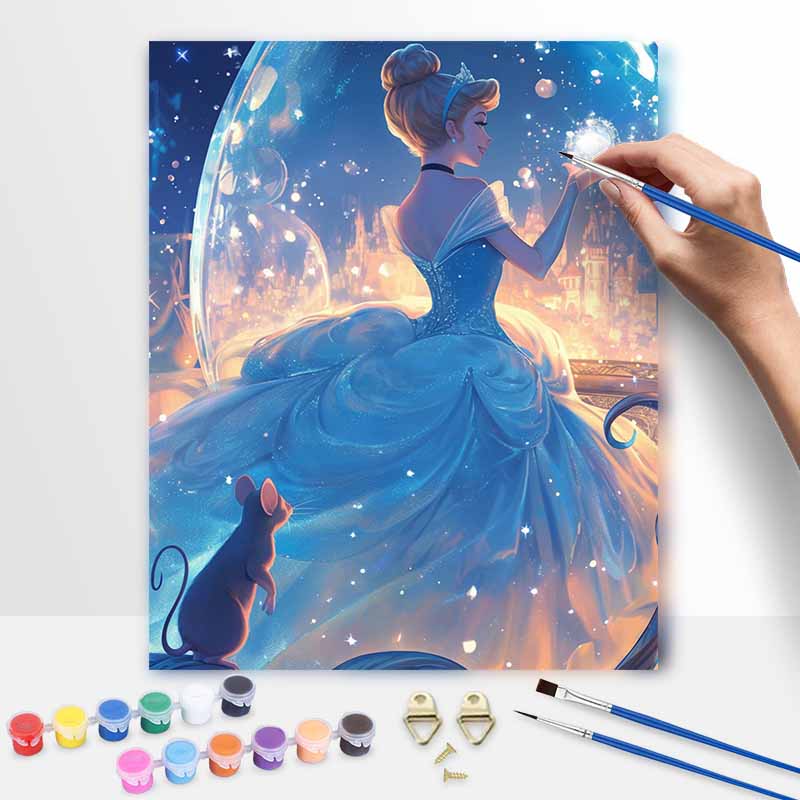 Disney Золушка цифровой набор для масляной живописи DIY ручная работа украшение для дома подарок