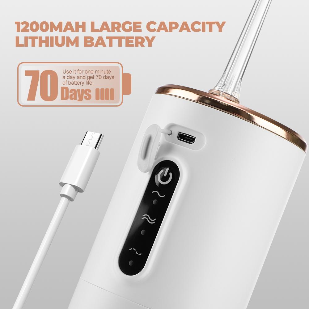 Portable Oral Dental Irrigator Water Flosser Teeth Cleaner 280ML IPX6 Waterproof Mouth Washing Machine Tooth Deep Cleansing