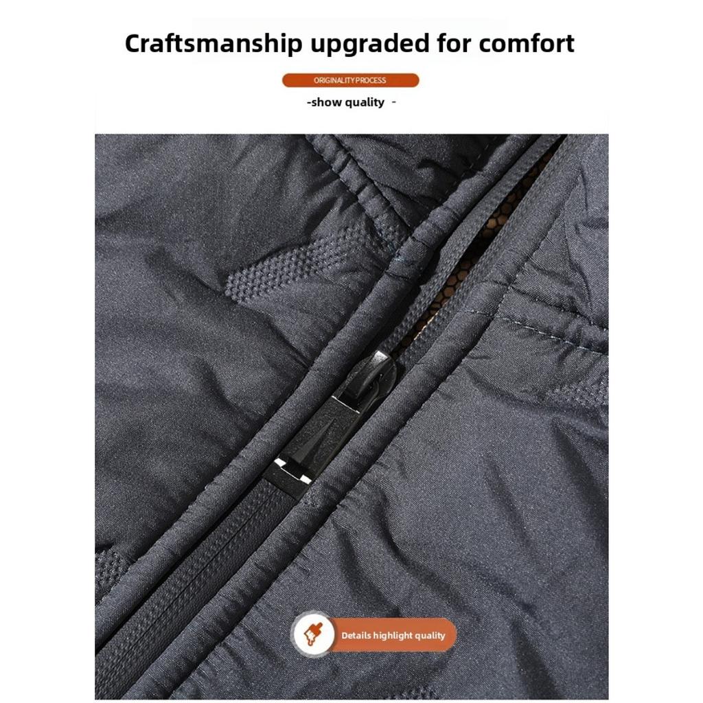 Мужская хлопковая куртка с капюшоном, плюшевая хлопковая куртка для зимы, теплая хлопковая куртка с графеном, ультразвуковая хлопковая куртка для мужчин