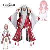 Yae Miko Cosplay Costume Anime Guuji Yae Deguisement Wig Dress Party Outfit Halloween Costumes for Women