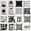 New Style Pillow Black and White Abstract Lines Simple Cushion Cover Living Room Office Sofa Pillow Cover