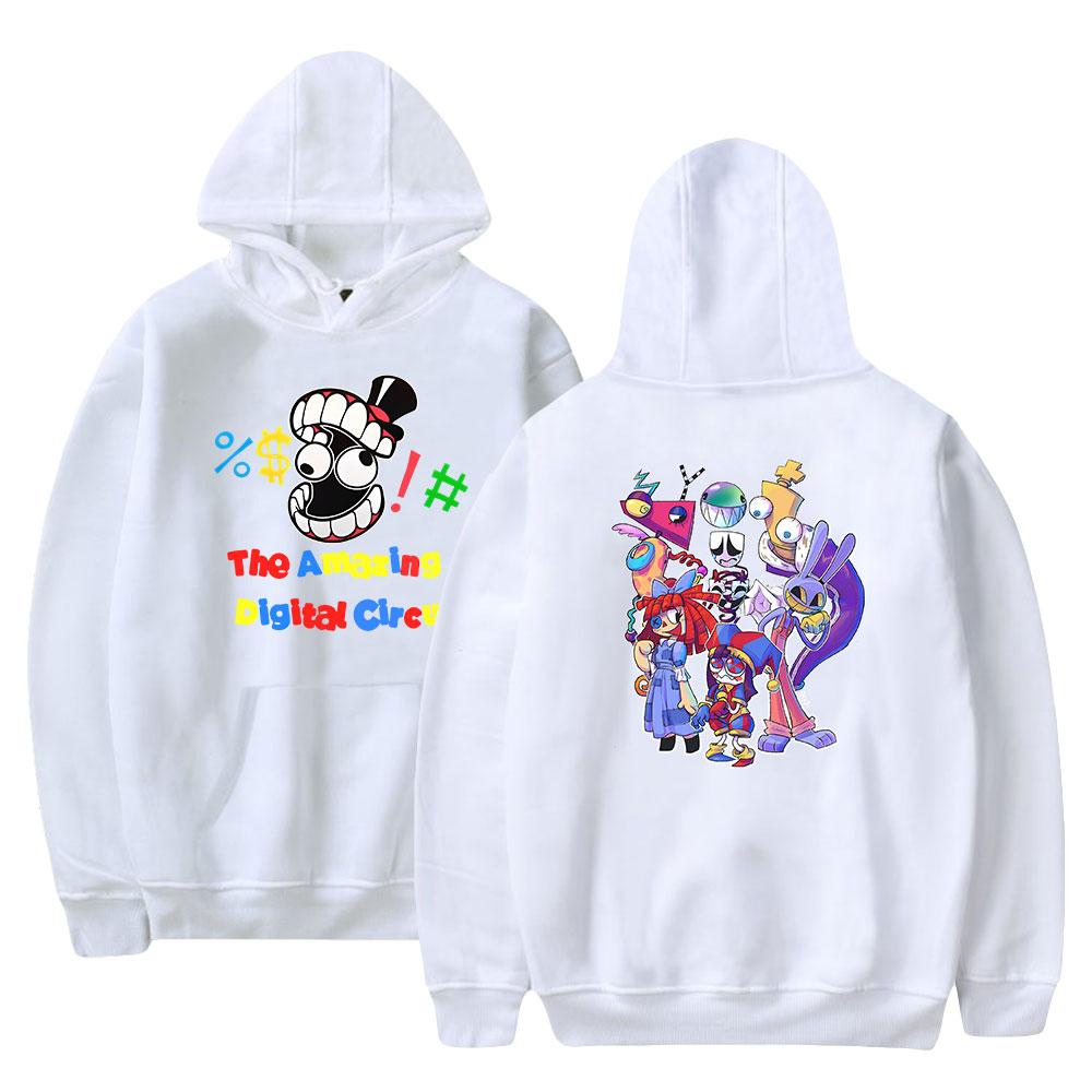 Толстовка с капюшоном The Amazing Digital Circus для мужчин, женщин, унисекс, с графическим принтом, крутая уличная одежда с капюшоном, пуловер с длинными рукавами, топы