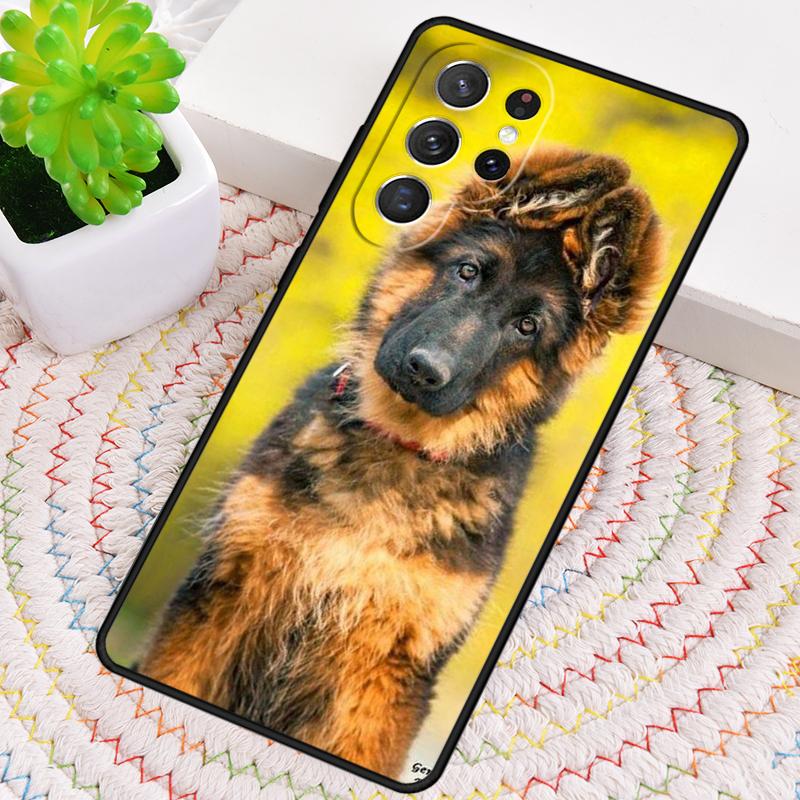 Немецкая овчарка Смешная собака Силиконовый чехол для телефона Для Samsung Galaxy note 10 pro S26 S25 S24 S23 S22 S21 Plus S25Ultra Capa Чехол