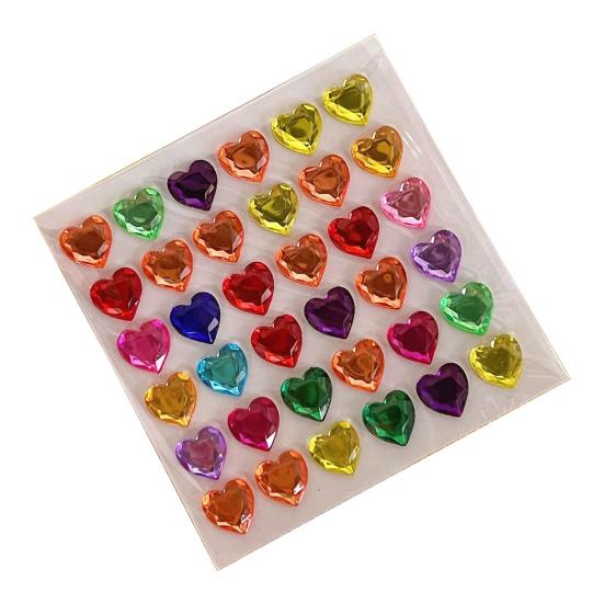 3D наклейка с искусственным кристаллом в виде сердца, самоклеящаяся, легко наносится, идеально подходит для DIY, скрапбукинга, ведения журнала