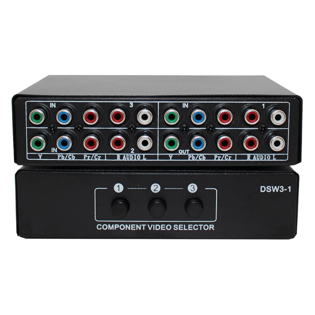 Компонентный RGB-переключатель Dovhmoh 5 YPBPR для PS2, DVD-плеера и ТВ, 3-жильный кабель, переключатель, коммутатор.