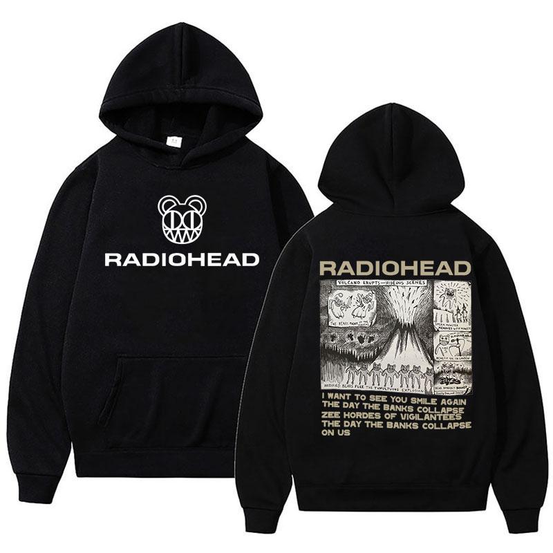 Fashion Radiohead Hoodie Men Women Sweatshirts Oversized Clothes Harajuku Pullover Grunge Boys Girl Streetwear Women Tops