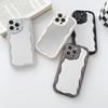 Роскошный чехол-зеркало для макияжа с фигурной волной для iphone 15 14 Plus 11 12 13 Pro Max X XR XS Max 7 8 Plus, прозрачное зеркало, противоударный чехол