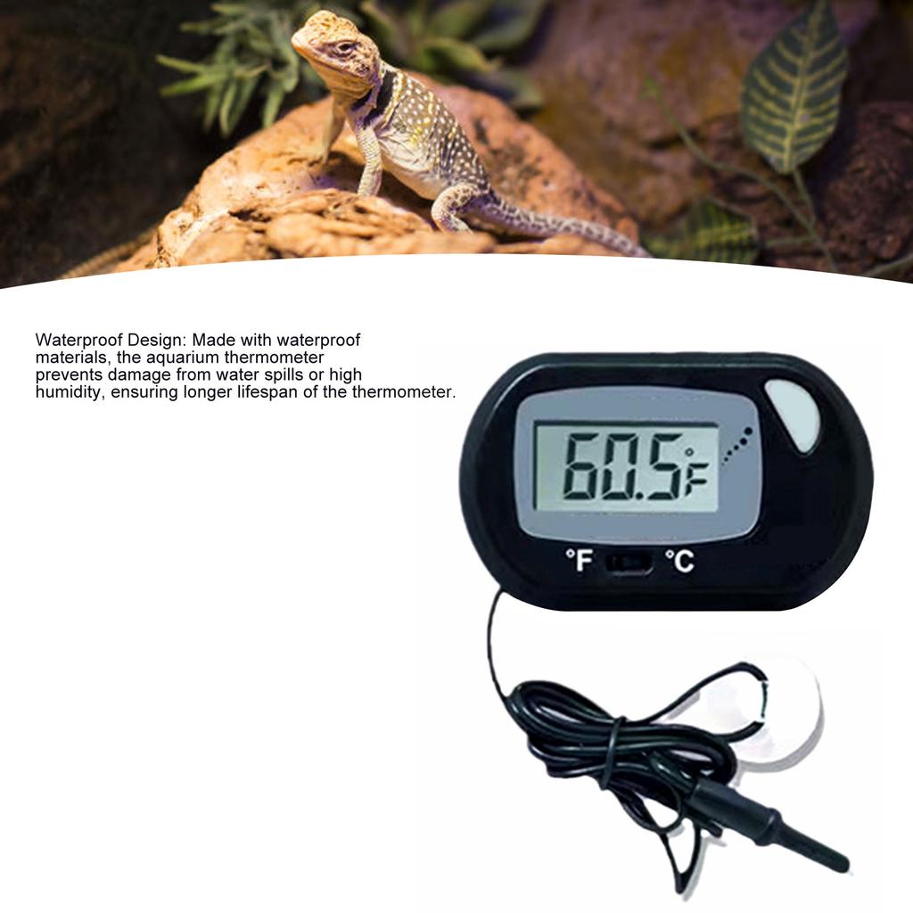 Цифровой аквариумный термометр с водонепроницаемым ЖК-дисплеем, термометр для рептилий и рыб с зондом для Wat