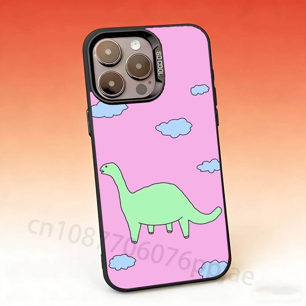 Cartoon Dinosaur Phone Case For iPhone 17,16,15,14,13,12,11,Pro,Max,Plus,Mini, Anti Fall Matte Hard Bumper