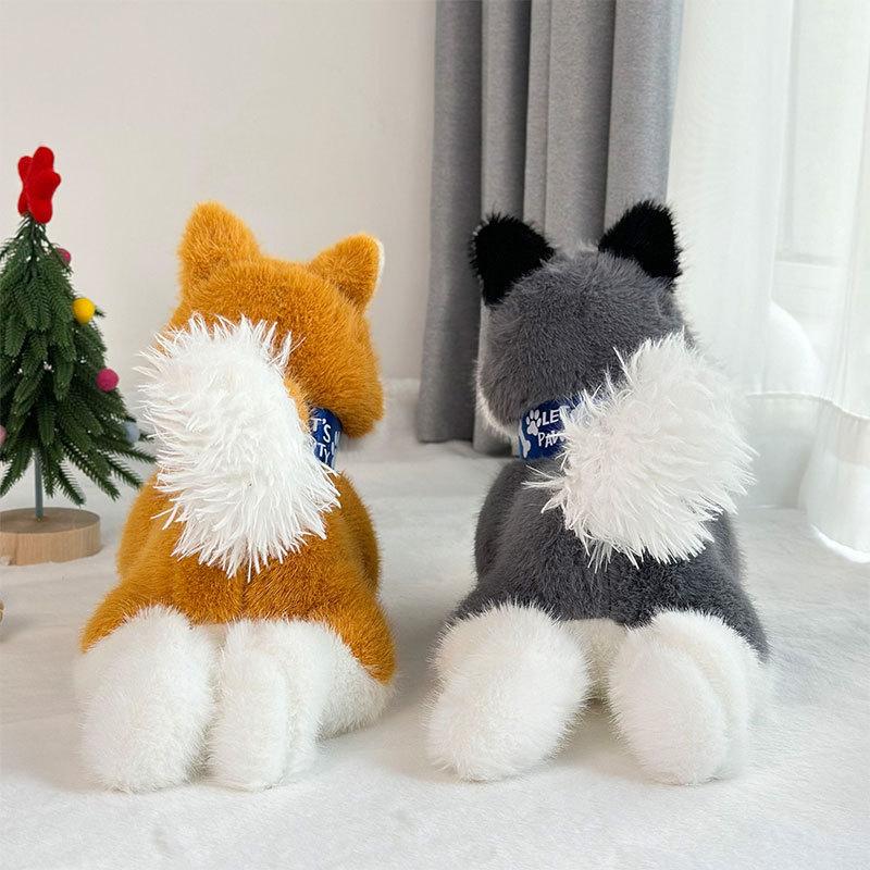 Simulated Pose Shiba Inu Plush Toy Doll Boy Gift Sofa Pillow Pillow Video Game City Redemption Doll