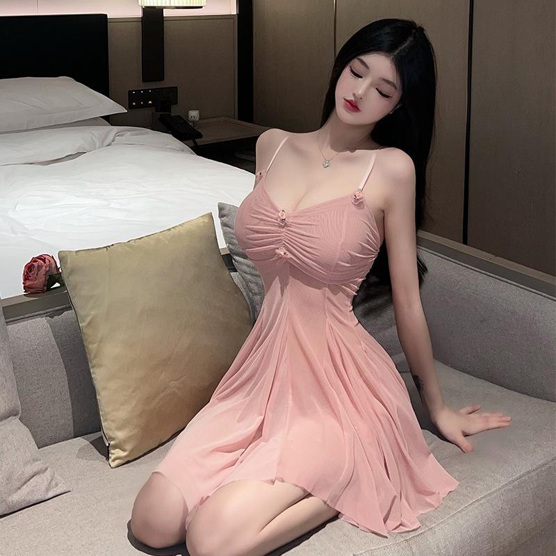Сексуальное нижнее белье Сексуальное облегающее страстное пижамное платье Страсть Маленькая грудь Подтяжки Униформа Чистое желание Соблазнение Сексуальный костюм