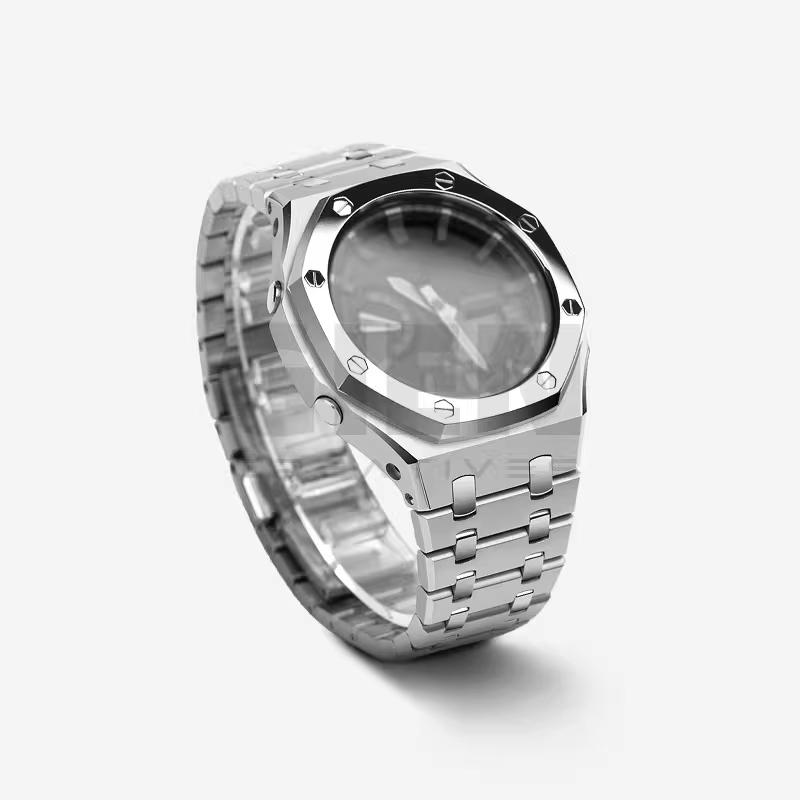 Комплект ремешка из нержавеющей стали 316L Для Casio G-SHOCK farm oak GA2100/GA2110 GA-2100 GA-B2100 металлический корпус ремешок мужской браслет