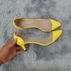 LOSLANDIFEN Women Pumps Spring Autumn PVC Transparent 5cm Low Heels Sexy Pointed Toe Slip-on Thin High Heels Party Wedding Shoes Shoe