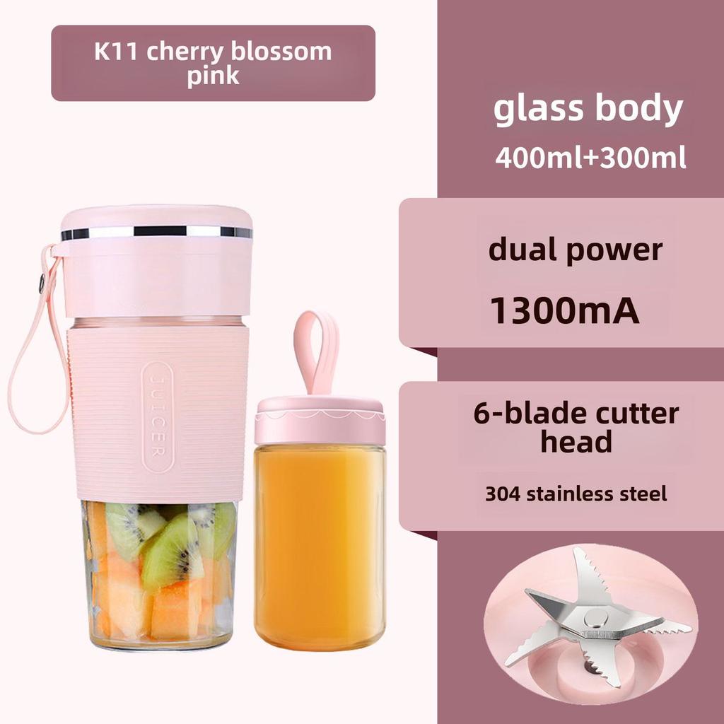 Portable Multi-Function Juicer: Rechargeable Glass Cup for Home, Office, or Student Use