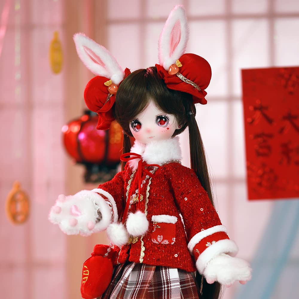 ICY Fortune Days Scale BJD Кукла в стиле аниме, окрашенная подвижная фигурка 1/4 (красный)