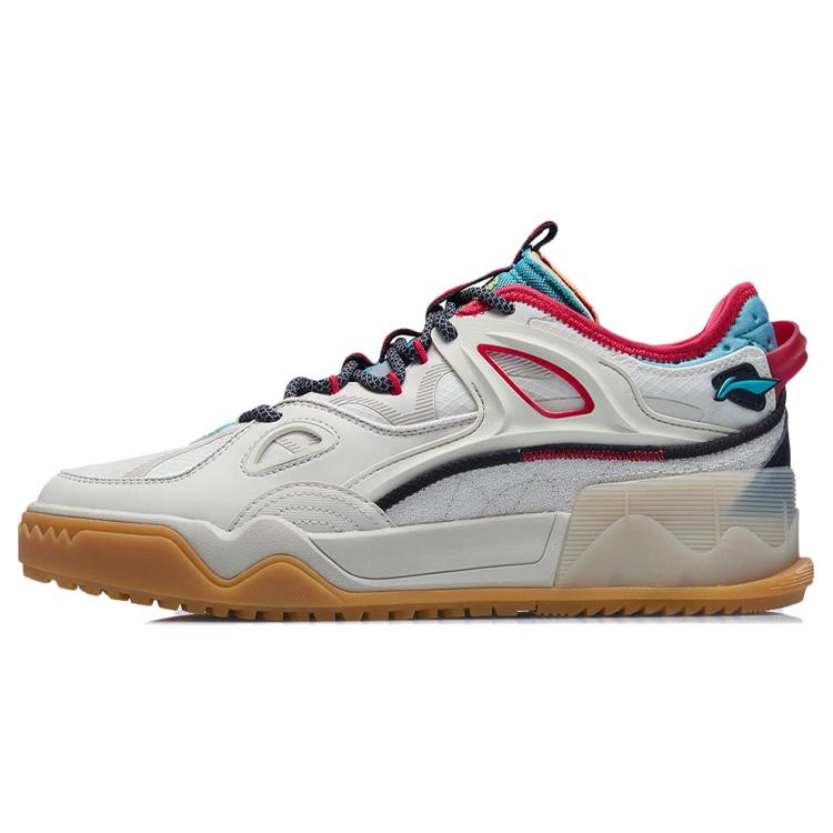 Li Ning CF Амортизирующие Легкие Износостойкие Низкие Скейтборд-Кроссовки Мужские Серый Белый Черный AGCR289-1