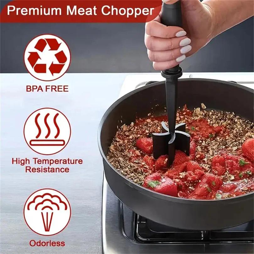1pc Meat Chopper, Shredder, Heat Resistant Suitable For Hamburger and Ground Beef Smasher