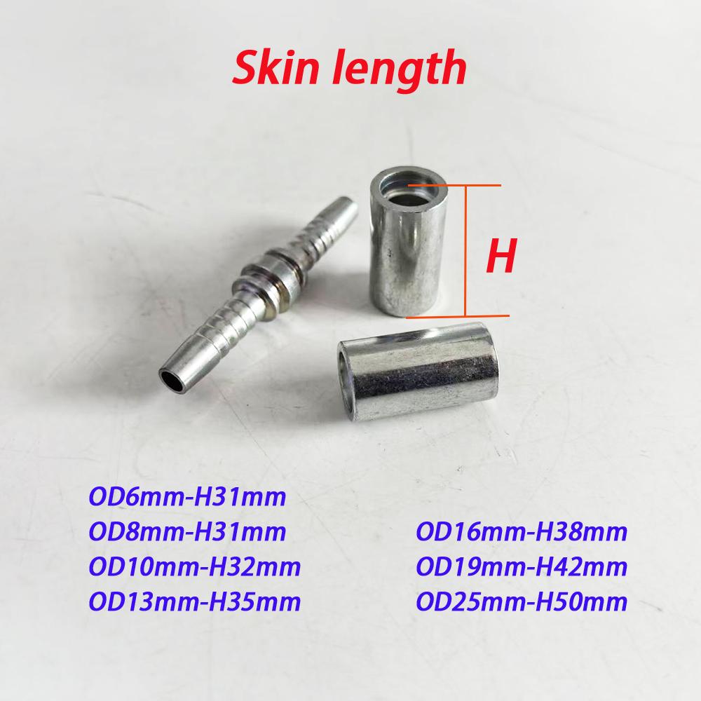Carbon Steel Hydraulic Hose Joint 6-25mm Galvanized Pipe Connector High Pressure Leak-Proof Docking Fitting for Pipeline System