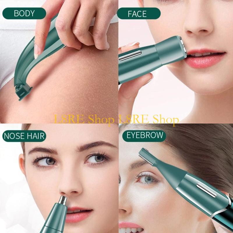L8RE 4 в 1 Женский Электрический Эпилятор Для Бровей Носа Леди Триммер Удаление Волос Лицо Тело Женский Бритва Депилятор