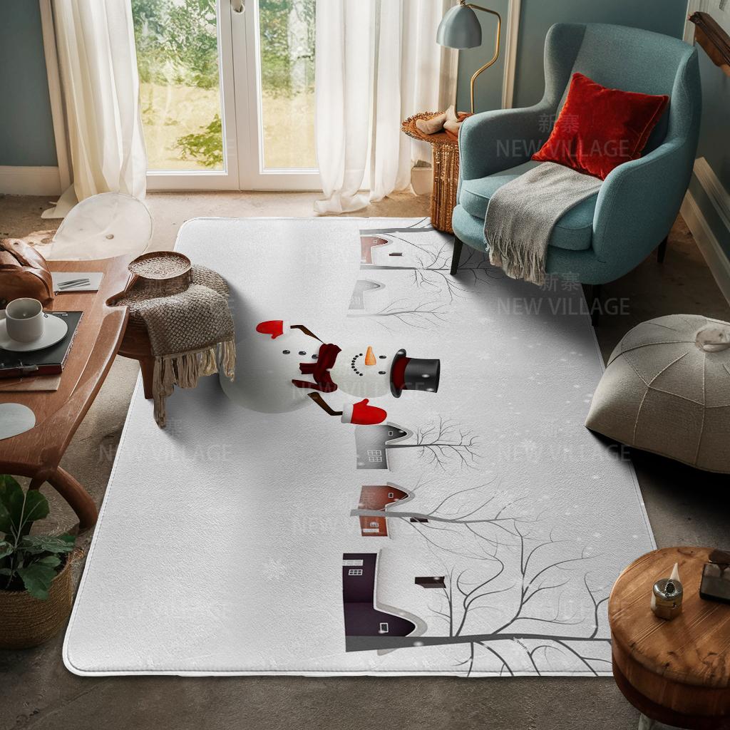 Ковер у входа в дом Домашний коврик у двери Гостиная Ванная Комната Ноги ванная комната Нескользящие коврики с водопоглощением для ванной Счастливого Рождества зима