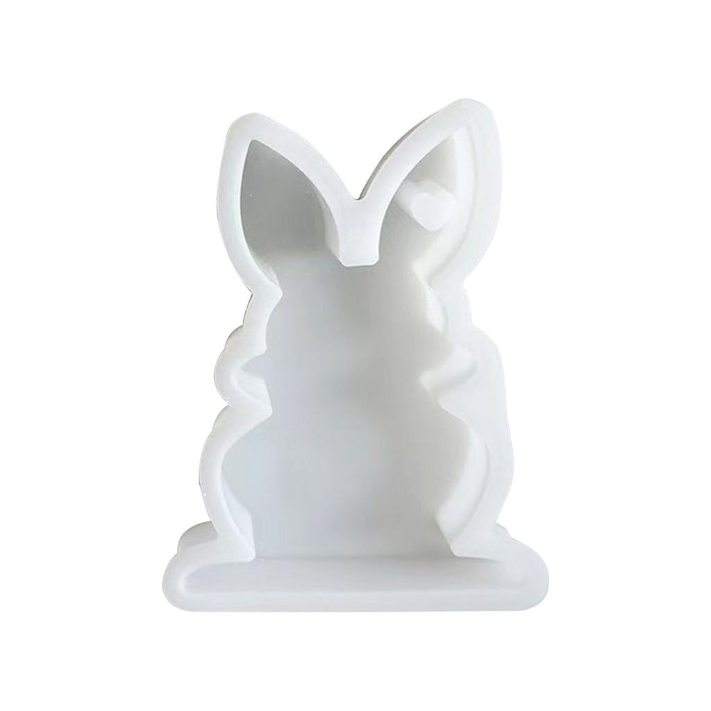 Heart Rabbit Candle Resin Mold Easter Rabbit Silicone Mould DIY Craft Molds Handmade Soap Baking Mold for Home Decor