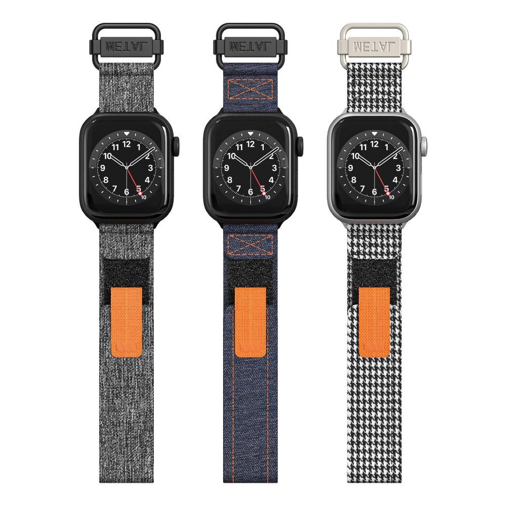 Нейлоновый кожаный ремешок для Apple Watch Band Ultra 49 мм, 44 мм, 45 мм, 42 мм, 41 мм, 42 мм, 38 мм, спортивный ремешок для часов Iwatch Serise 8, 7, 6, 5, браслет