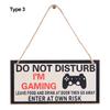 Boys Girls Game Ornaments Gaming Room Sign Wood Plaque I'm Gamer Do Not Disturb Hanging Pendant