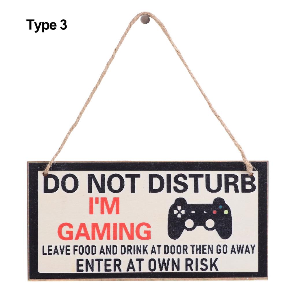 Boys Girls Game Ornaments Gaming Room Sign Wood Plaque I'm Gamer Do Not Disturb Hanging Pendant
