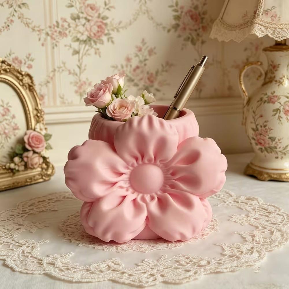 Makeup Brush Bin 3D Printed Pen Stand Simulation Floral Model Home Table Settings