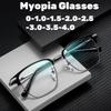 Business Anti Blue Light Myopia Glasses Women Men Retro Half Frame HD Near Sight Eyeglasses Computer Radiation Eye Protection