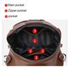 Luxury Cowhide Leather Backpack Women's Convertible Shoulder Bag