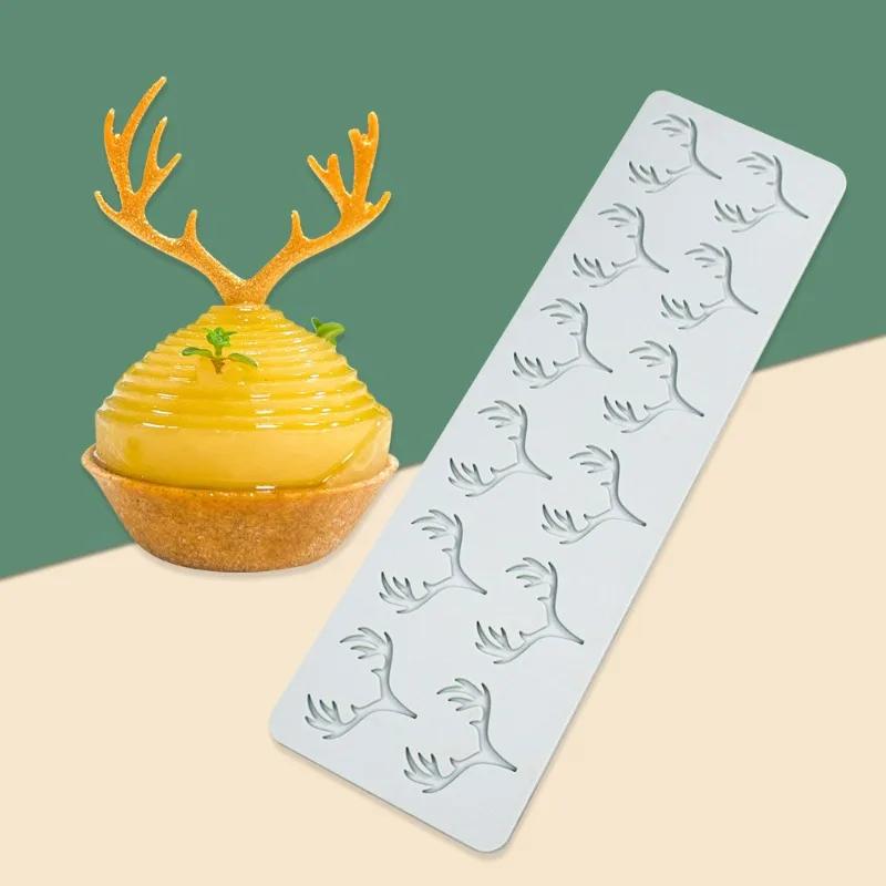 Выдолбленные соты-бабочки, сахарная переворачивающаяся кружевная подкладка, своими руками, оленьи рога, шоколад, тонкая хрустящая форма для украшения торта, силиконовая форма для выпечки