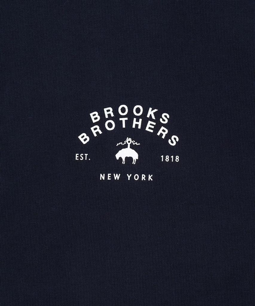 [Brooks Brothers] Хлопковая футболка с графическим логотипом, тяжелый джерси, США, 330002868, Темно-синий, S
