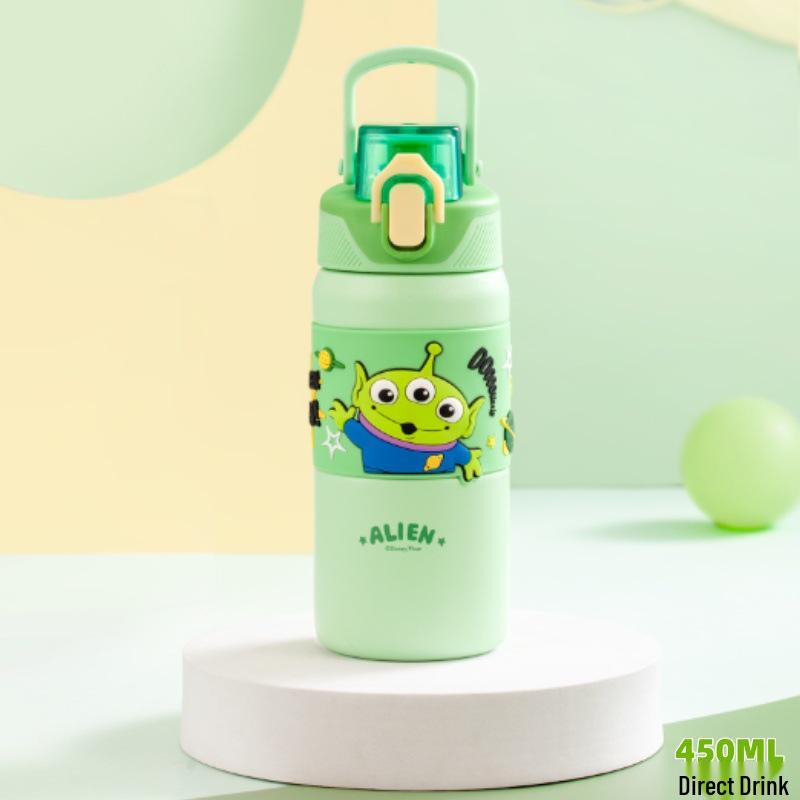 Cartoon Kids' Sports Water Cup - Portable, Large-Capacity, Direct-Drinking Plastic for School Use