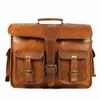 Men's Business Vintage Briefcase Leather Laptop Messenger Shoulder Handmade Bag