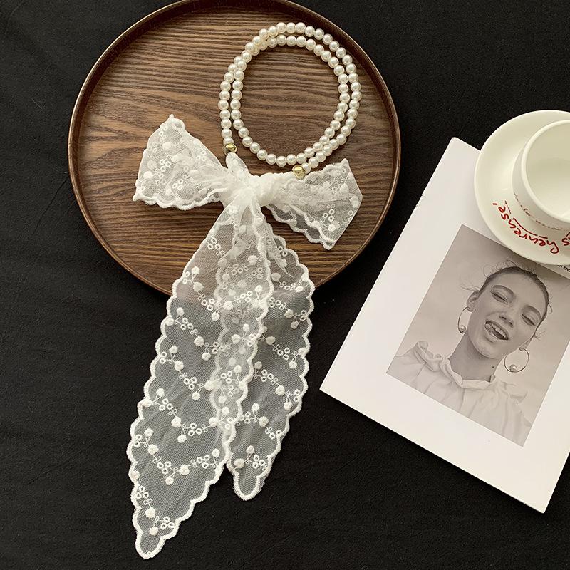 Новый ретро кружевной шелковый шарф длинный высококачественный универсальный декоративный ободок-лента многофункциональный шарф-обруч головной убор