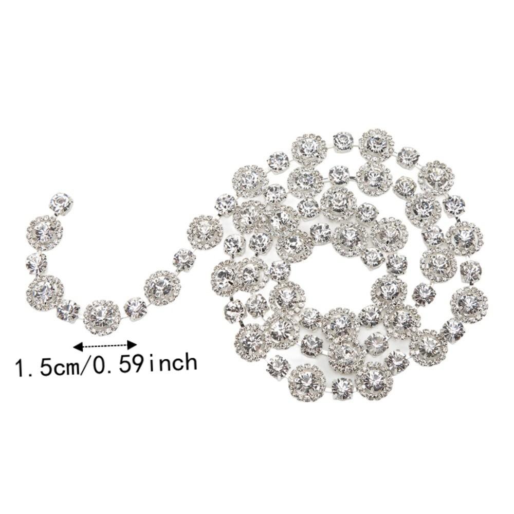 1pcs Metal Chain Base Rhinestone Claw Chain Crystal Applique Trim For Garment Decoration