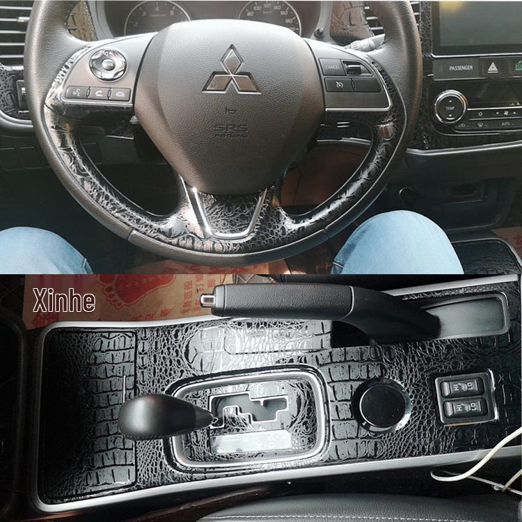 16-19 Outlander Interior Carbon Fiber Stickers: Console, Gear Shift, Window Lift