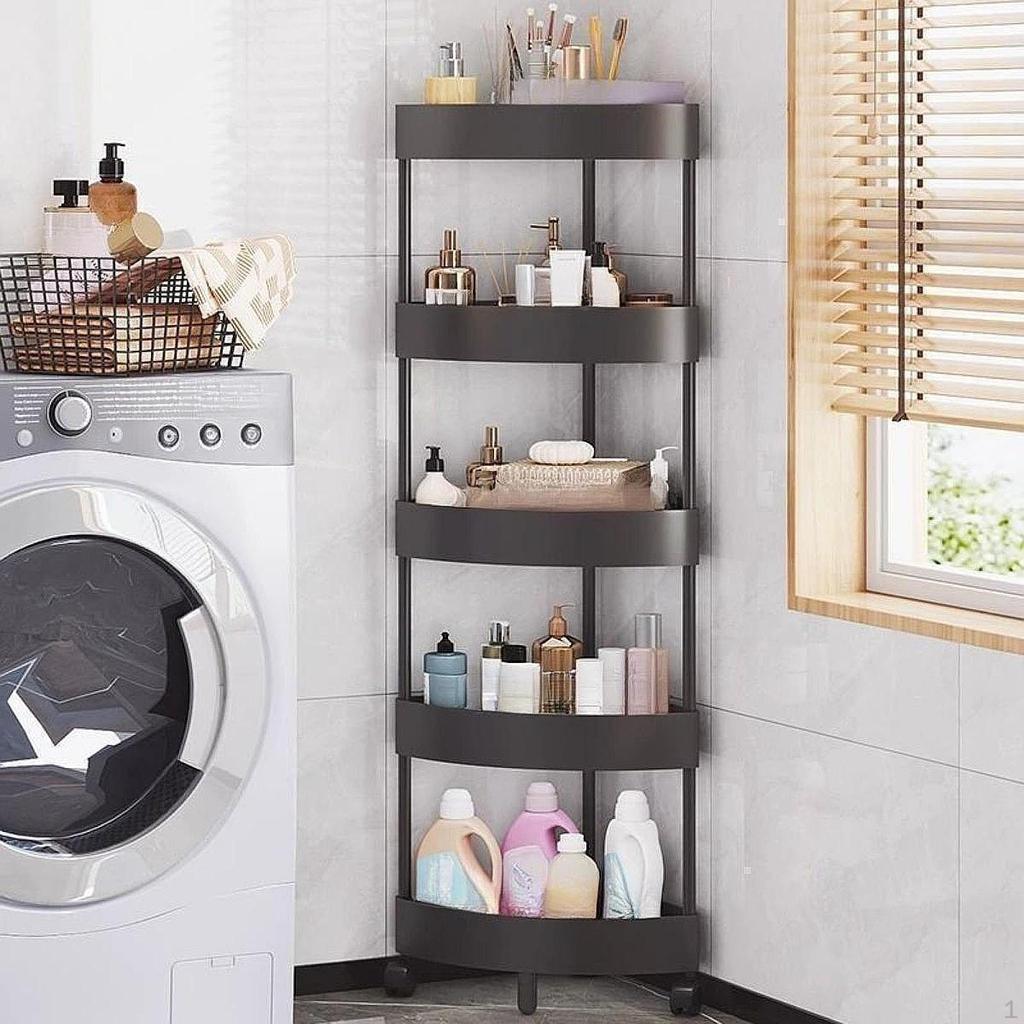 Угловая полка-держатель для хранения с колесиками, сливная корзина для ванной комнаты