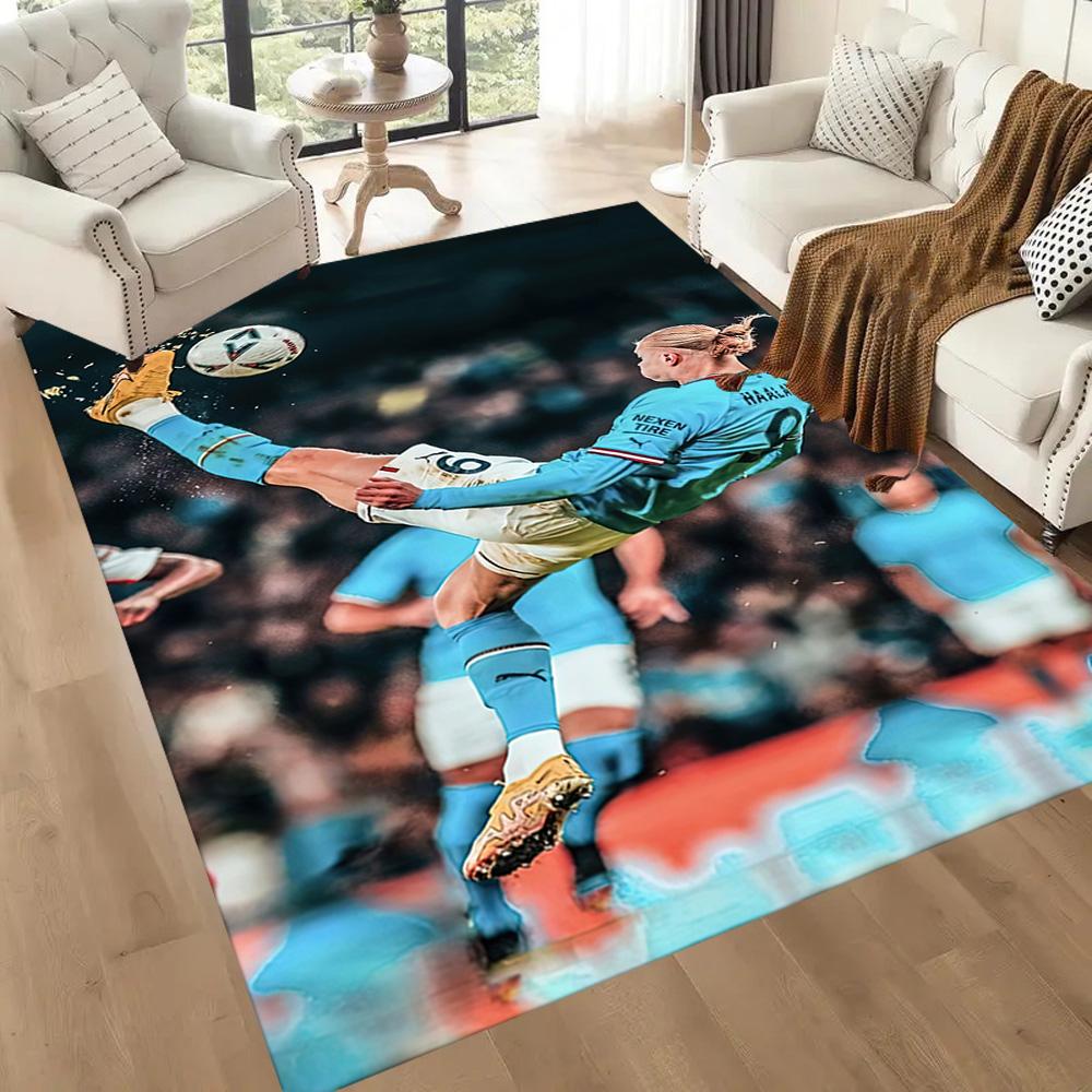 Haaland Fan Square rugs are a great choice for living rooms, bedrooms, home décor, and as gifts.