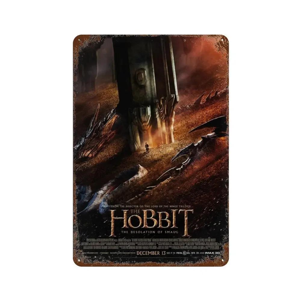 Abstract Ring Art Retro Travel Poster Metal Tin Sign Plaque Vintage Film Mordor Castle Lord Magic Wall Kid Bed Room Home Deco