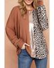 Azura Exchange Топ с длинным рукавом, колор-блок, пайетки с леопардовым принтом «Золотое пламя»