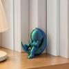 3D Printed Moon Astronaut Figurine, Sitting on Crescent Moon Spaceman Statue, Astronaut Desktop Decoration for Home Office Bookshelf