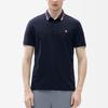 Fila SS22 Solid Color Casual Breathable Knitted Short Sleeve Polo Shirt Men Polo Shirts Legendary-Blue F11M221101FNV